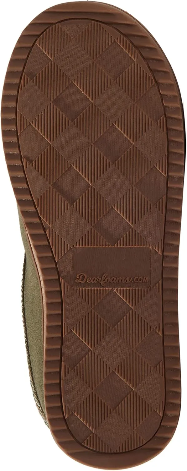 Dearfoams Women's Wren High Vamp Clog Indoor/Outdoor Memory Foam Slipper