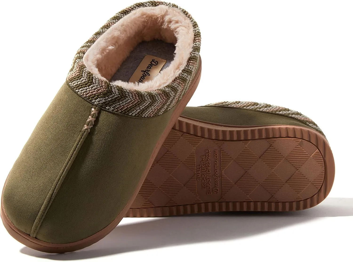 Dearfoams Women's Wren High Vamp Clog Indoor/Outdoor Memory Foam Slipper