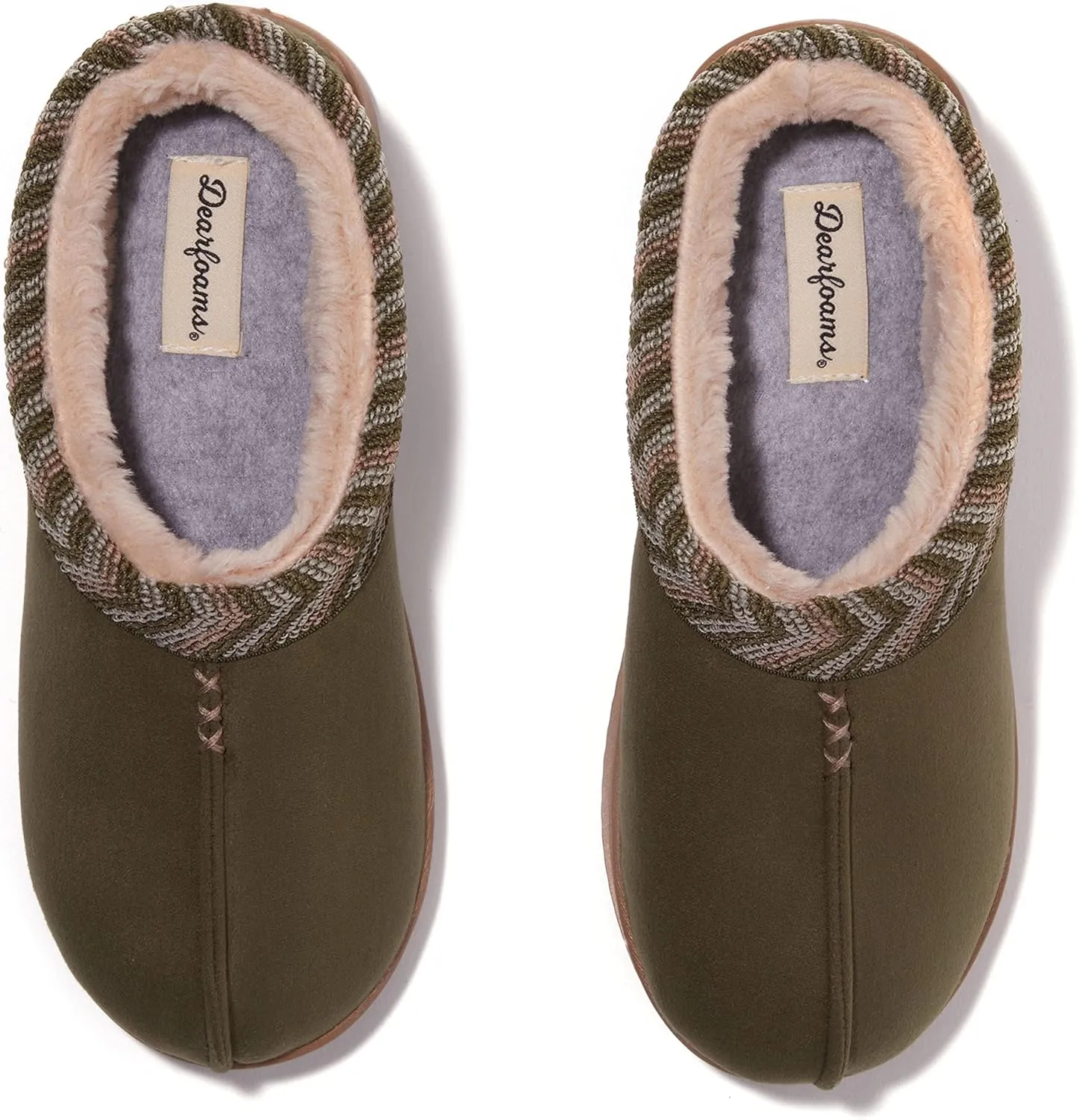 Dearfoams Women's Wren High Vamp Clog Indoor/Outdoor Memory Foam Slipper