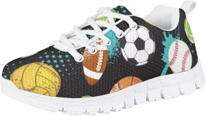 Dellukee Boys Girls Shoes Lightweight Athletic Running Walking Sports Sneakers