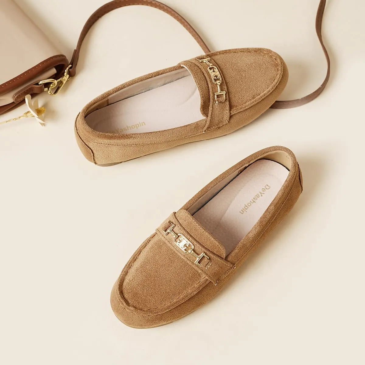 DeYashopin Women's Loafer Shoes Leisure Slip On Work Shoes Comfort Walking Flats