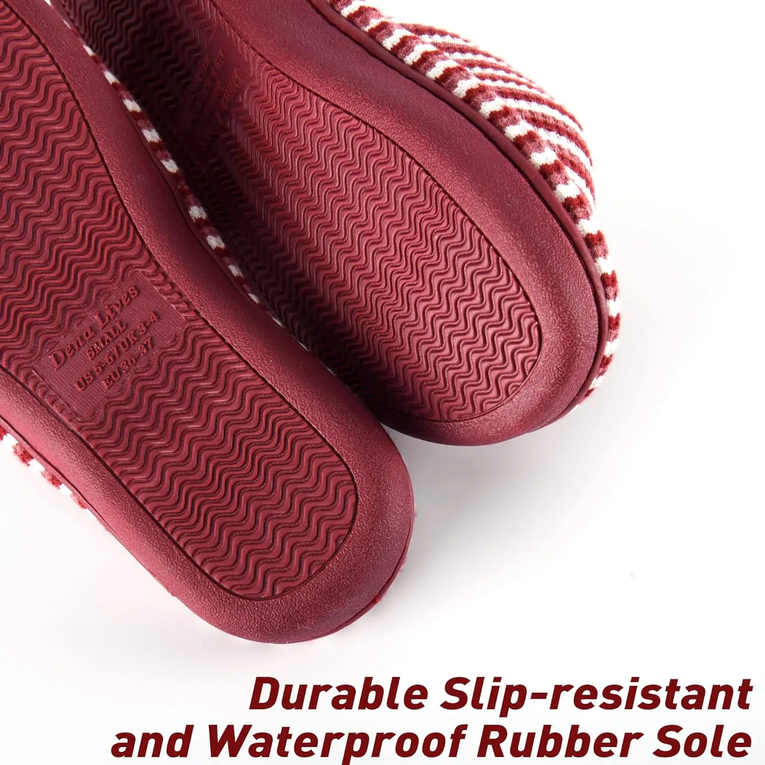 DL Women's Memory Foam Open Toe Slide Slippers with Cute Bow and Cozy Terry Lining, Slip-on House Shoes Spa Mules Sandals with Indoor Outdoor Rubber Sole