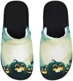 Dog Witch Soft Women Slippers Cozy House Shoes Lightweight Fuzzy Slippers Memory Foam Slippers for Women Indoor and Outdoor