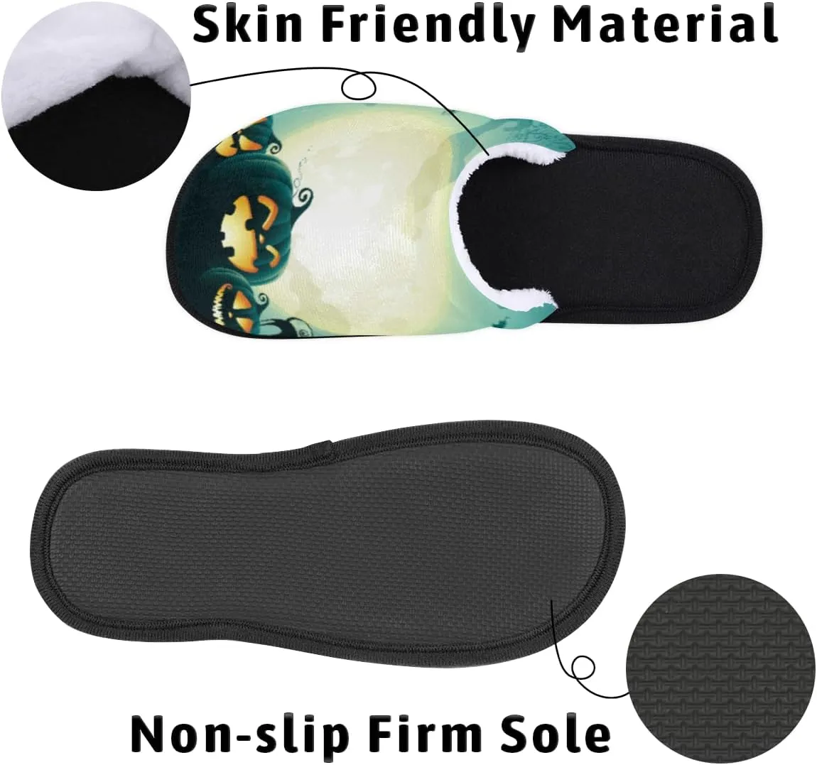 Dog Witch Soft Women Slippers Cozy House Shoes Lightweight Fuzzy Slippers Memory Foam Slippers for Women Indoor and Outdoor