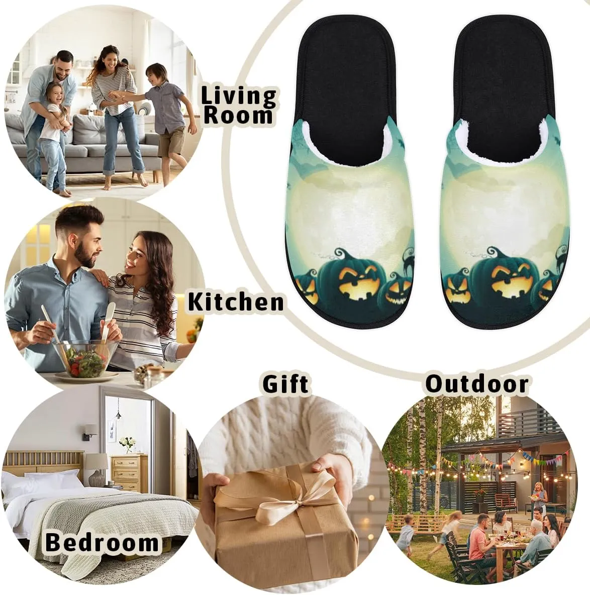 Dog Witch Soft Women Slippers Cozy House Shoes Lightweight Fuzzy Slippers Memory Foam Slippers for Women Indoor and Outdoor