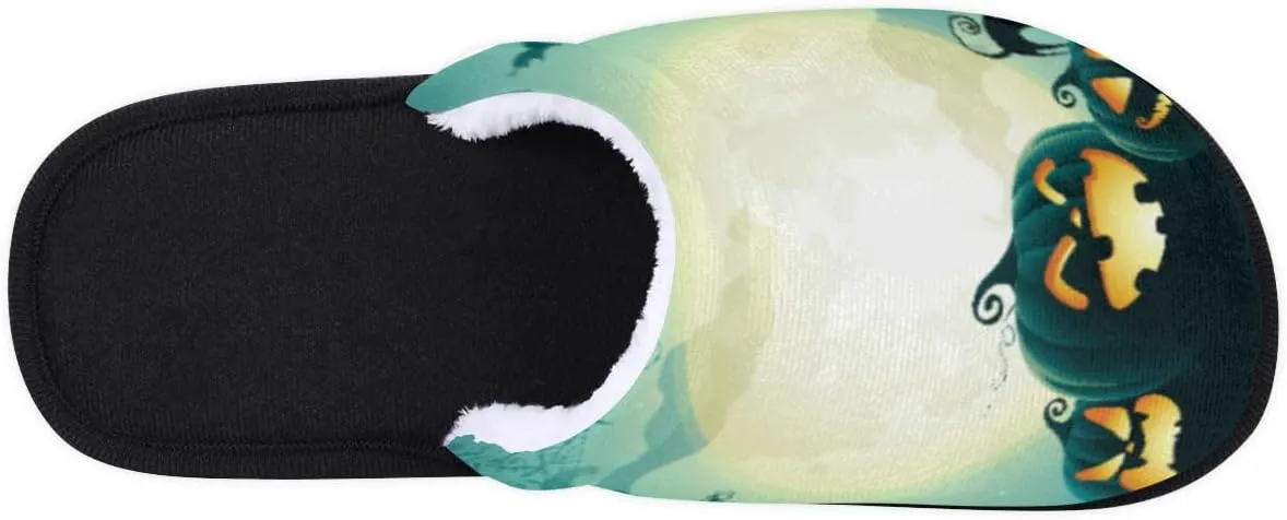Dog Witch Soft Women Slippers Cozy House Shoes Lightweight Fuzzy Slippers Memory Foam Slippers for Women Indoor and Outdoor