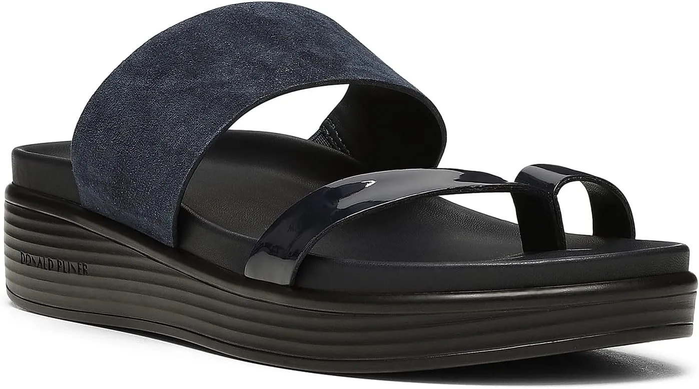 Donald Pliner Women's Farris Distressed Metallic Wedge Sandal