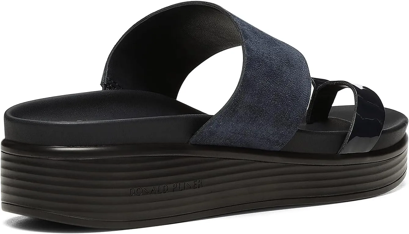 Donald Pliner Women's Farris Distressed Metallic Wedge Sandal