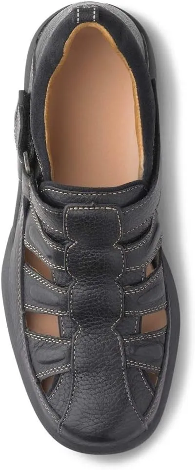 Dr. Comfort Fisherman Men's Therapeutic Diabetic Extra Depth Sandal: Black 11.5 X-Wide (3E/4E)