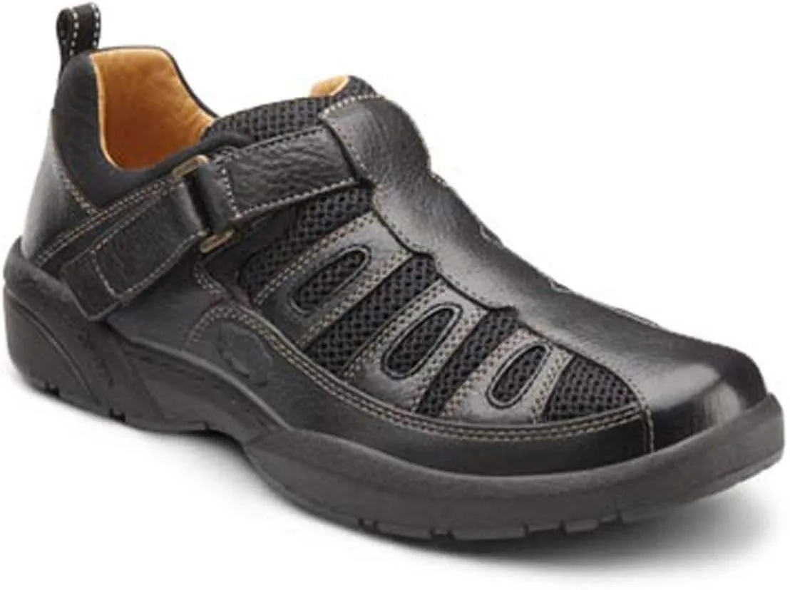Dr. Comfort Fisherman Men's Therapeutic Diabetic Extra Depth Sandal: Black 11.5 X-Wide (3E/4E)