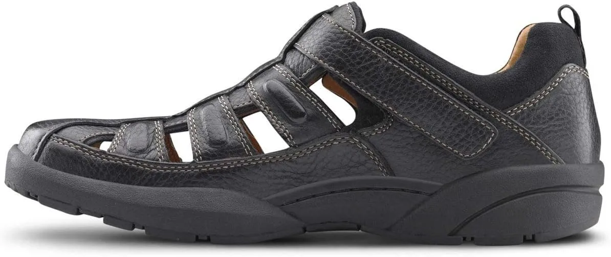Dr. Comfort Fisherman Men's Therapeutic Diabetic Extra Depth Sandal: Black 11.5 X-Wide (3E/4E)