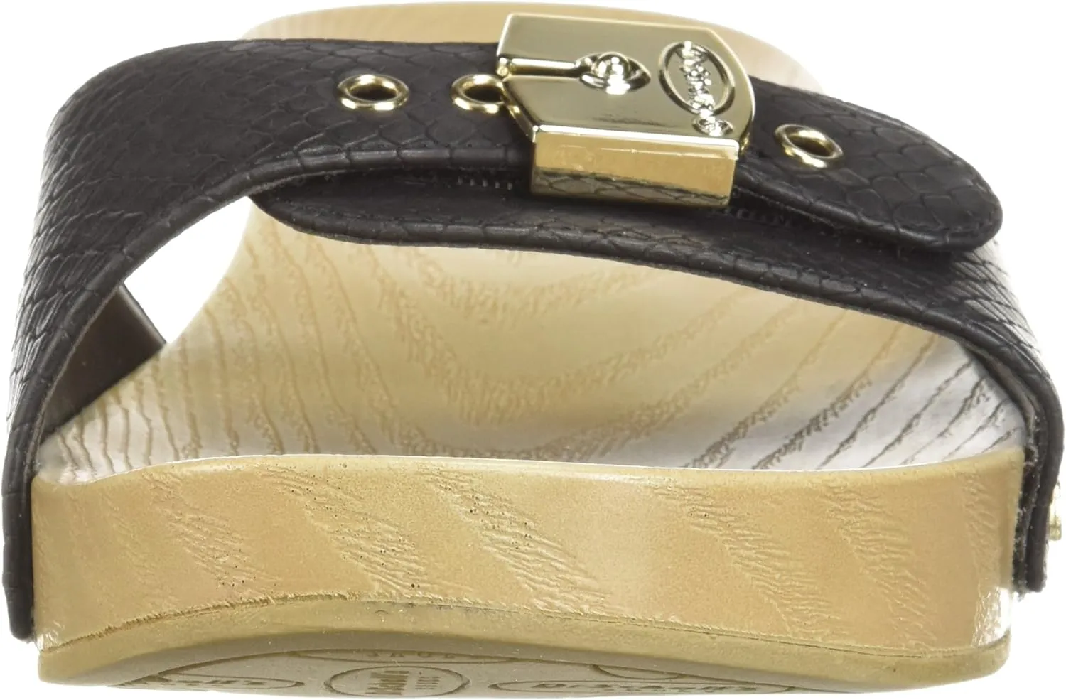 Dr. Scholl's Shoes Women's Classic Sandal Faux Wood Slide Sandal