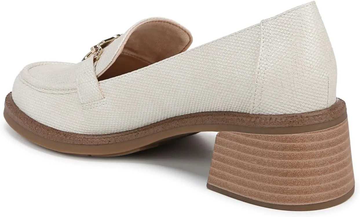 Dr. Scholl's Shoes Womens Rate Up Bit Slip On Block Heel Loafer