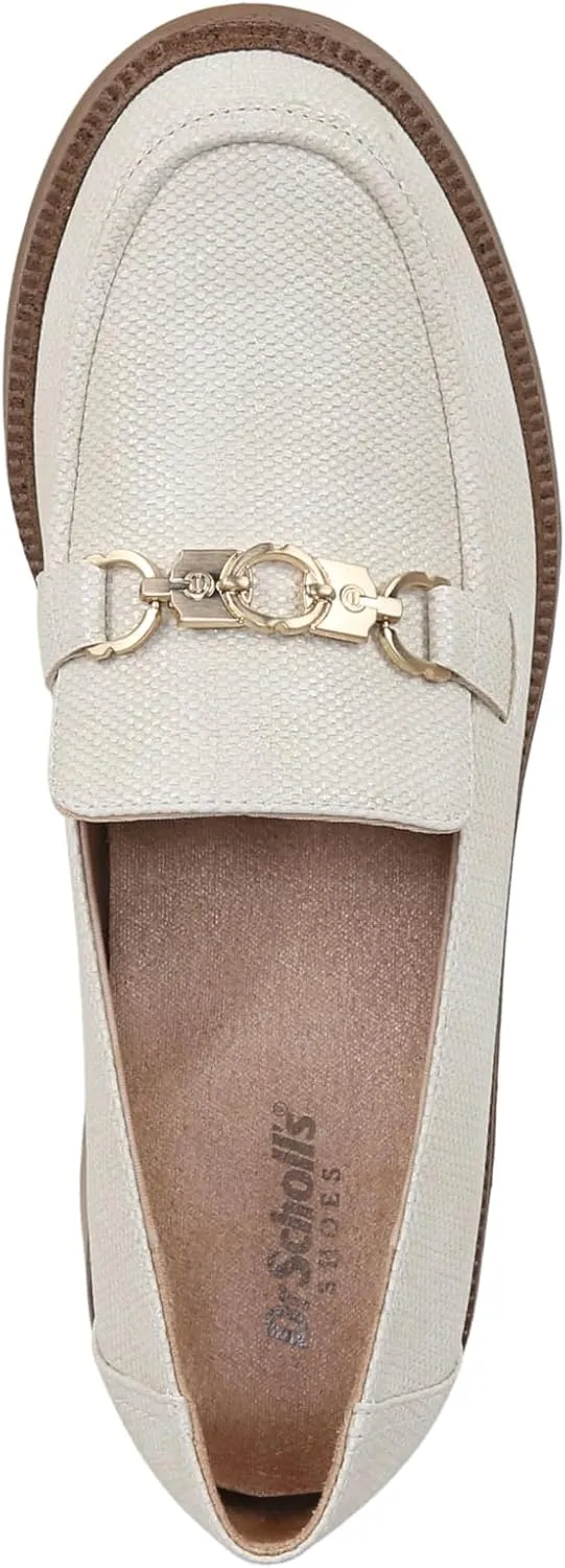 Dr. Scholl's Shoes Womens Rate Up Bit Slip On Block Heel Loafer