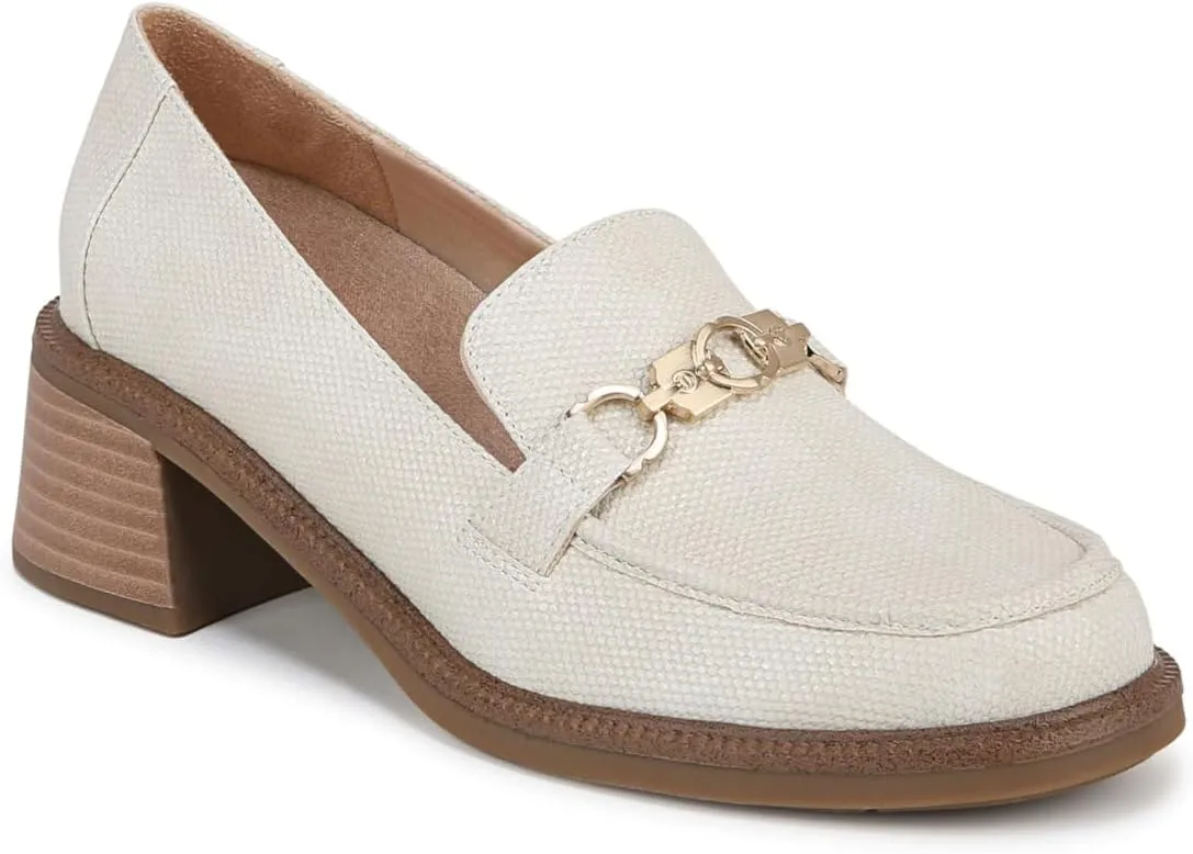 Dr. Scholl's Shoes Womens Rate Up Bit Slip On Block Heel Loafer