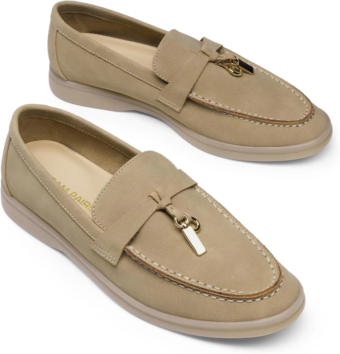DREAM PAIRS Women's Loafers Suede Loafer Slip-on Comfortable Casual Dressy Business Work Shoes with Arch Support