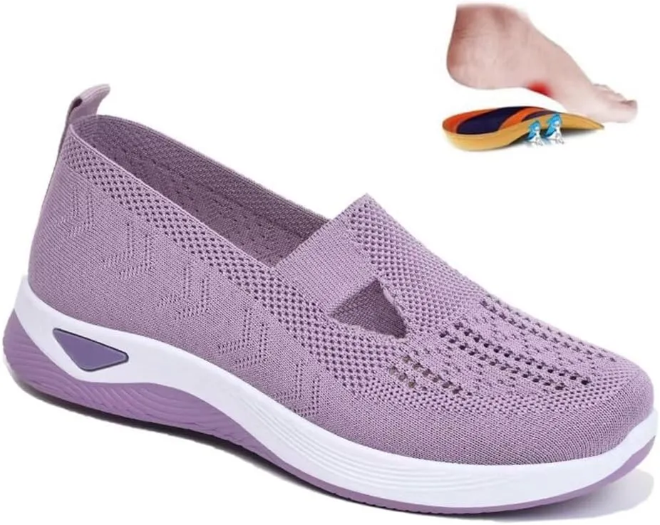 dubuto Women's Walking Shoes 2024 New Wove Breathable Soft Orthopedic Diabetic Comfortable Sneakers for Women Indoor Outdoor Casual Athletic Work Shoes
