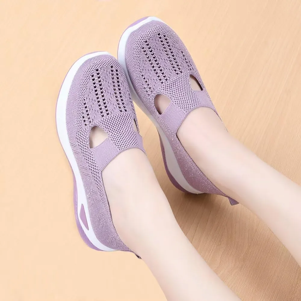 dubuto Women's Walking Shoes 2024 New Wove Breathable Soft Orthopedic Diabetic Comfortable Sneakers for Women Indoor Outdoor Casual Athletic Work Shoes