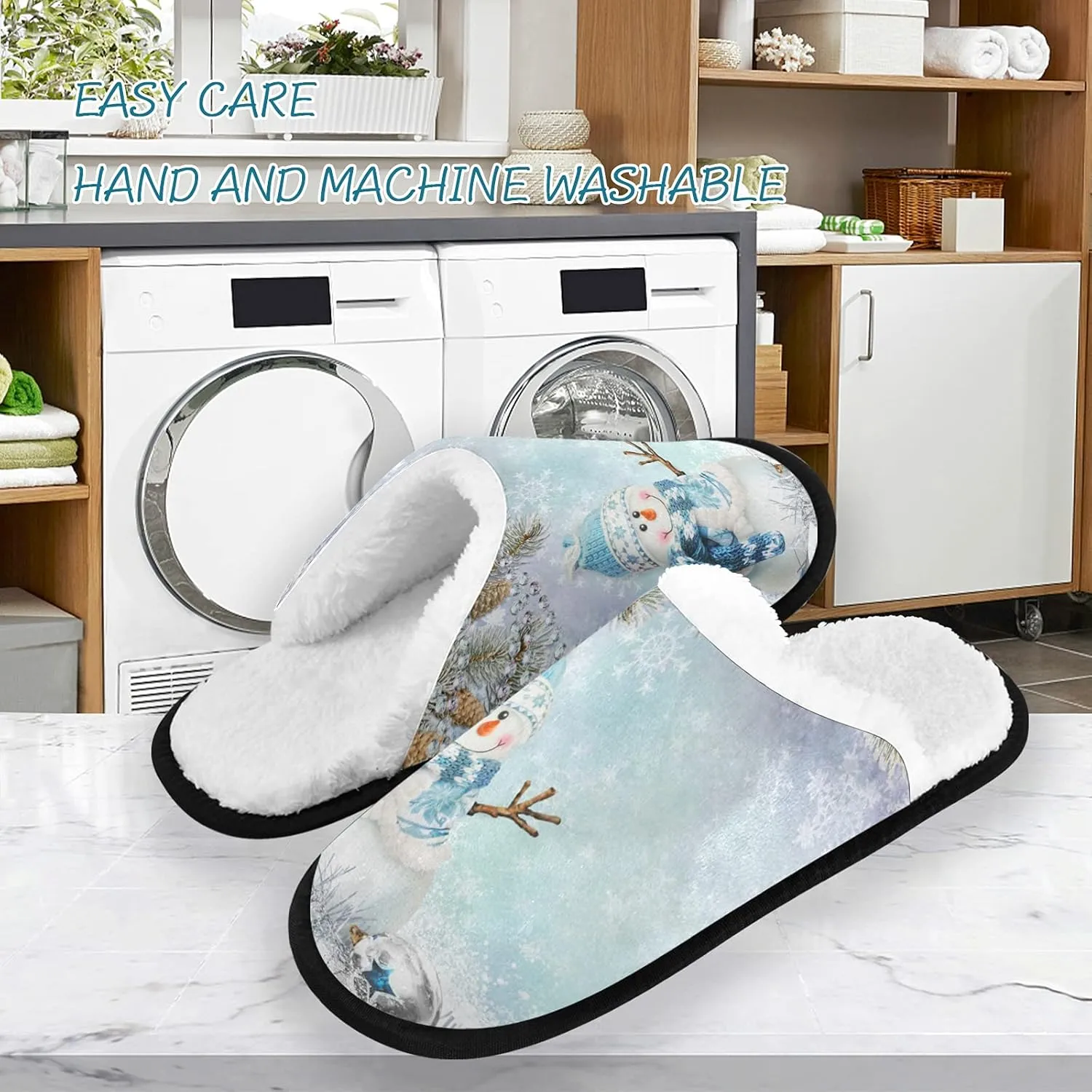 Dussdil Winter Spa Slippers Home House Slippers for Women Men Travel Slipper Soft Memory Foam Slipper Non Slip for Hotel Bedroom Shoes Slippers