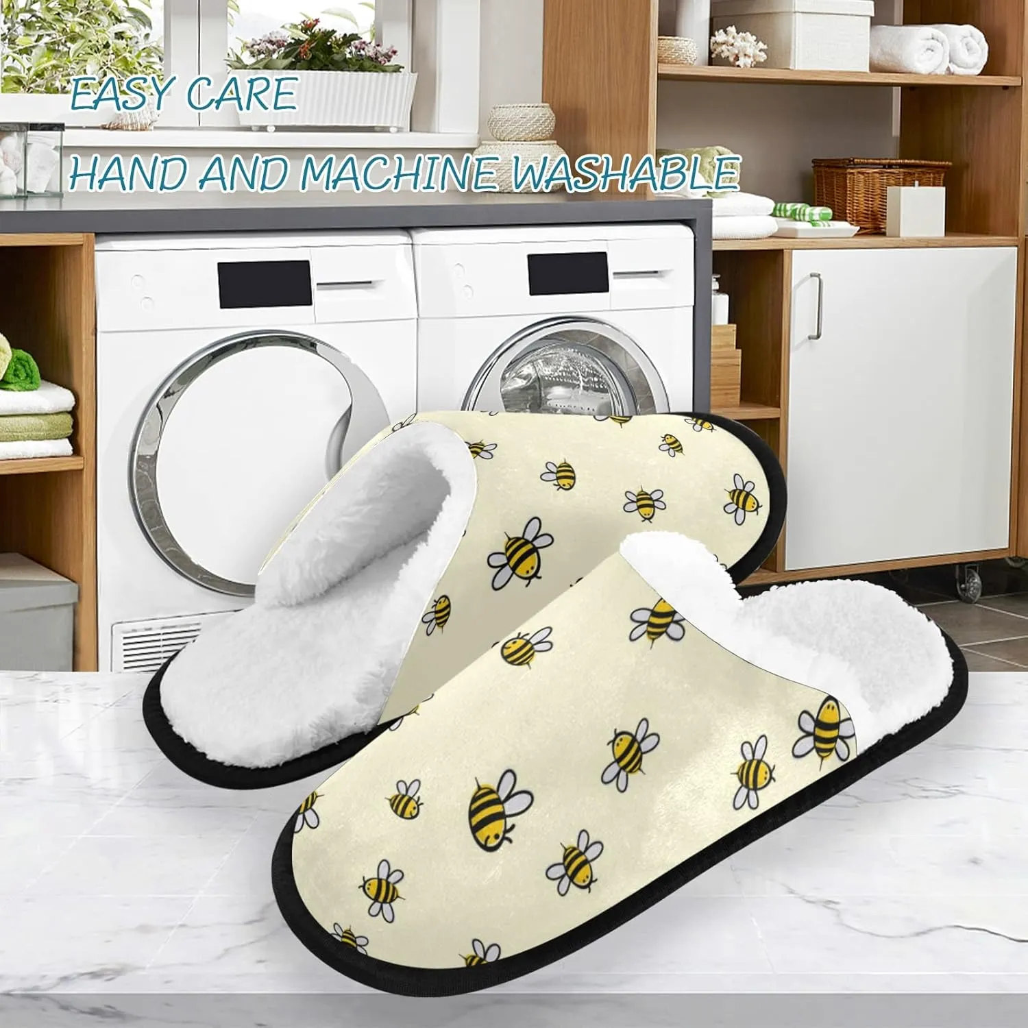 Dussdil Winter Spa Slippers Home House Slippers for Women Men Travel Slipper Soft Memory Foam Slipper Non Slip for Hotel Bedroom Shoes Slippers