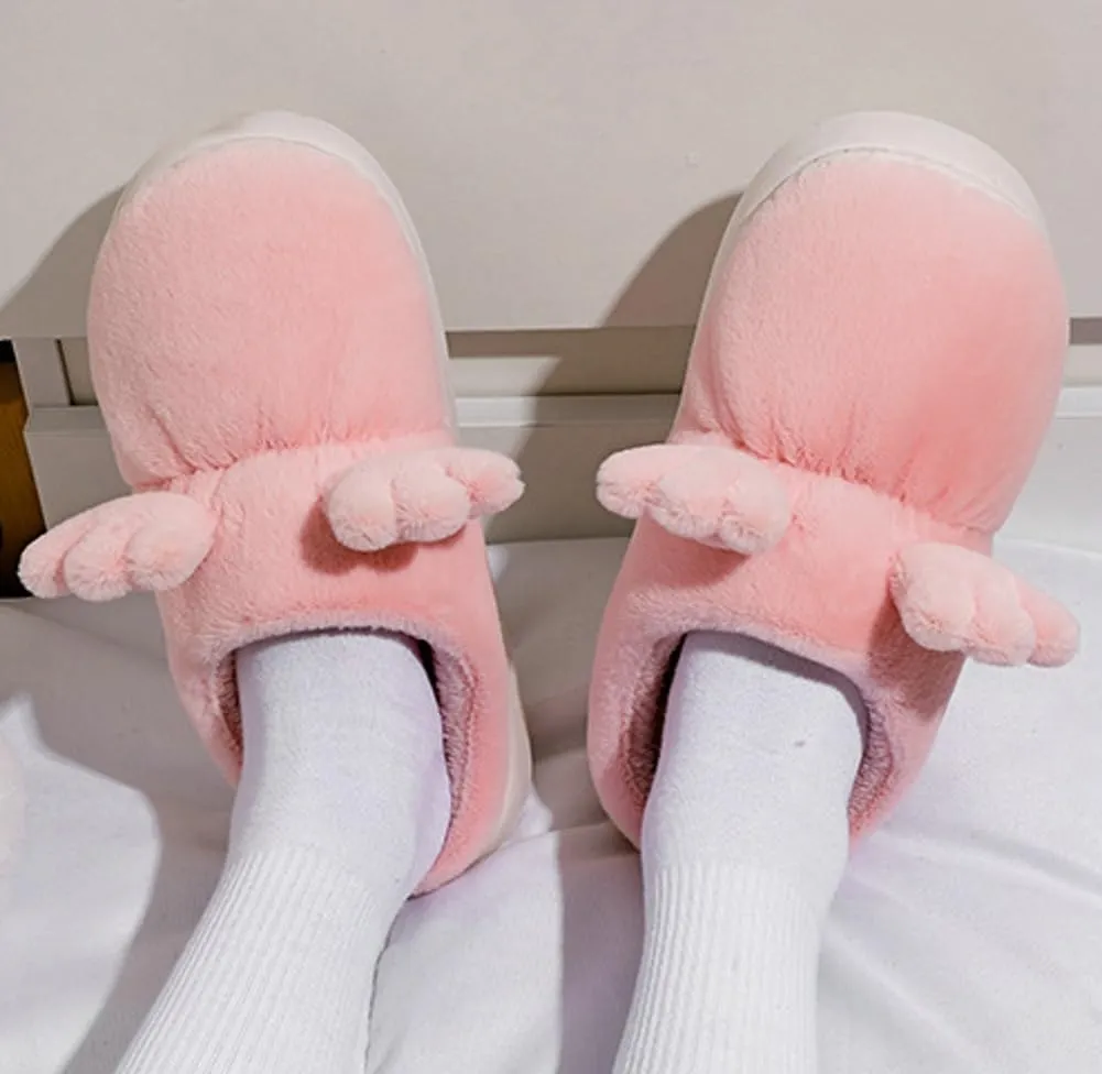 Epsion Women's Cute Antler House Slippers for Men Fuzzy Slip On Winter Warm Memory Foam Slipper Plush Lining Indoor Outdoor Cozy Animal Non-Slip Bedroom Shoes