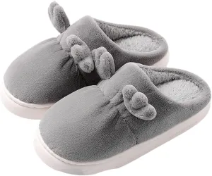 Epsion Women's Cute Antler House Slippers for Men Fuzzy Slip On Winter Warm Memory Foam Slipper Plush Lining Indoor Outdoor Cozy Animal Non-Slip Bedroom Shoes