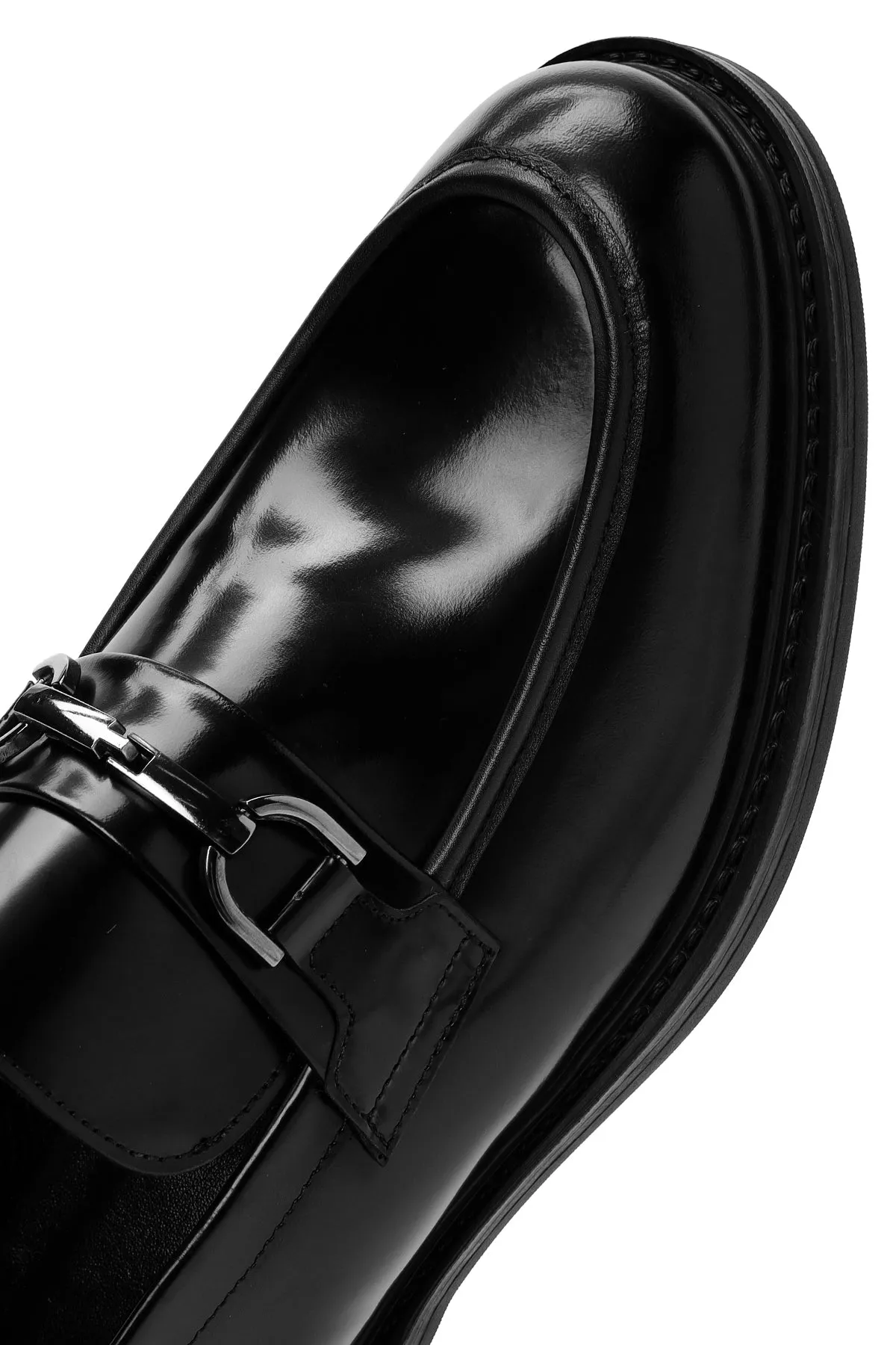 Erkek Siyah Deri Klasik Loafer