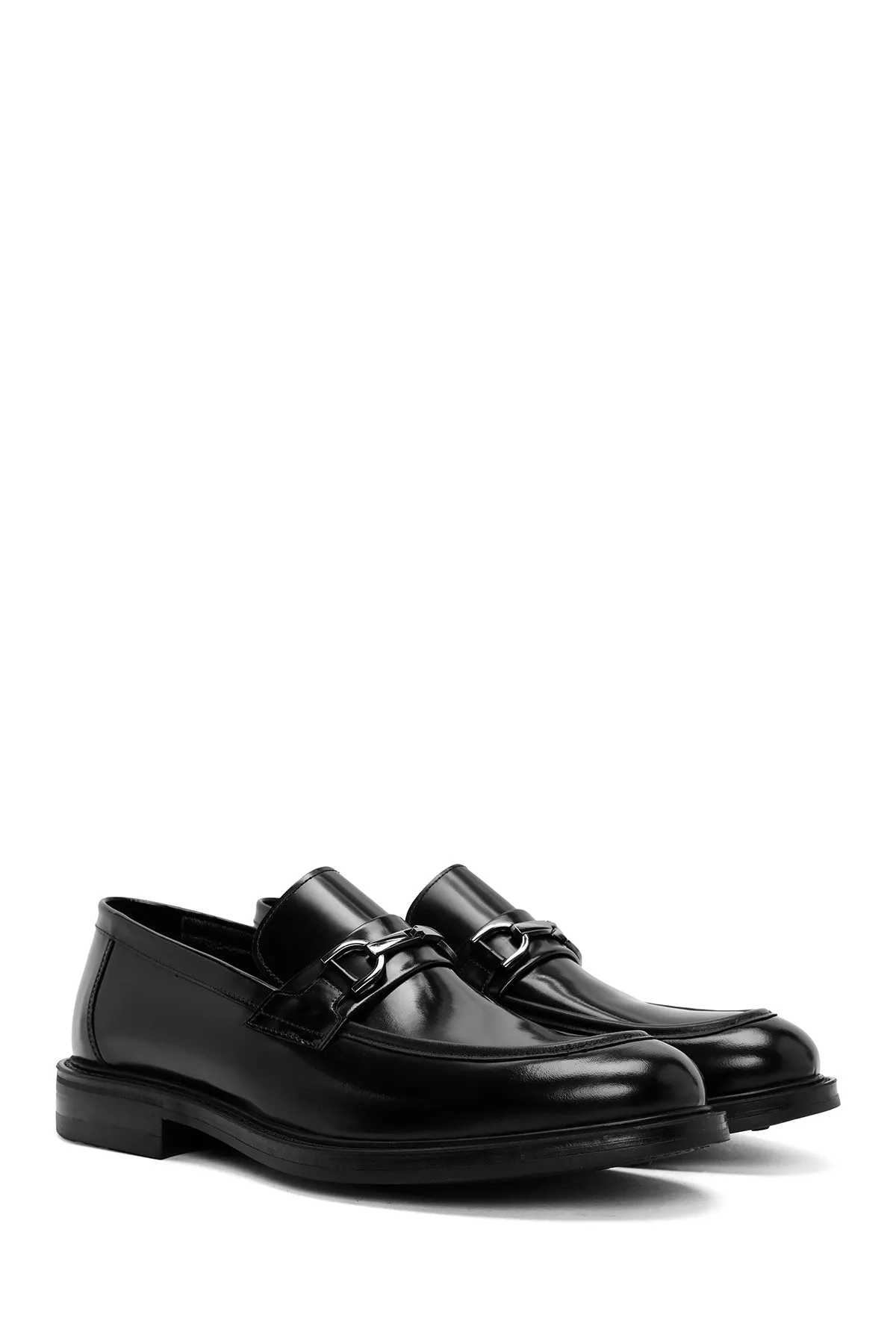 Erkek Siyah Deri Klasik Loafer