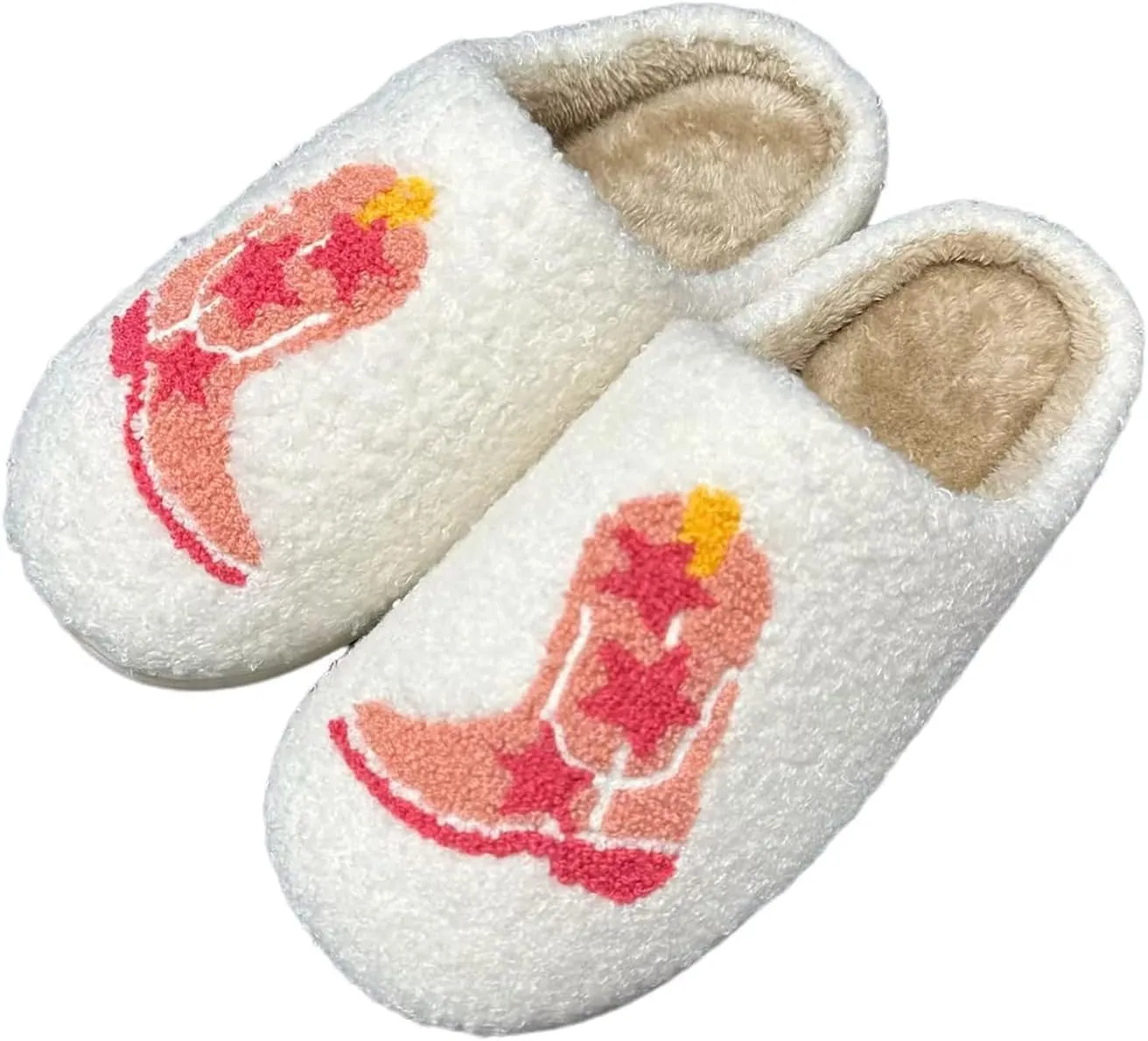 Evil Eyes Slippers For Women Strawberry Slippers Memory Foam Cowboy Cowgirl Hat And Boot Slippers Slip On House Shoes