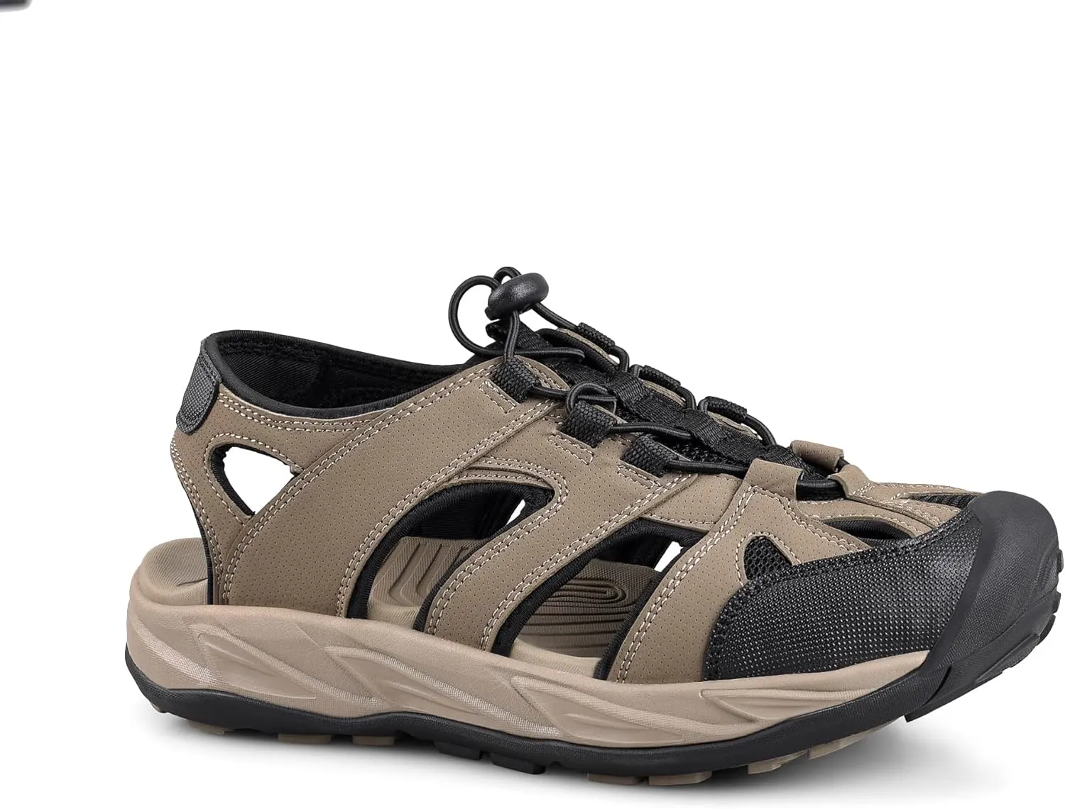 FIEEIF Hiking Sandals for Men Closed Toe Comfortable Sports Breathable Slip Resistance Athletic Sandal Walking Summer Men's Outdoor Shoes