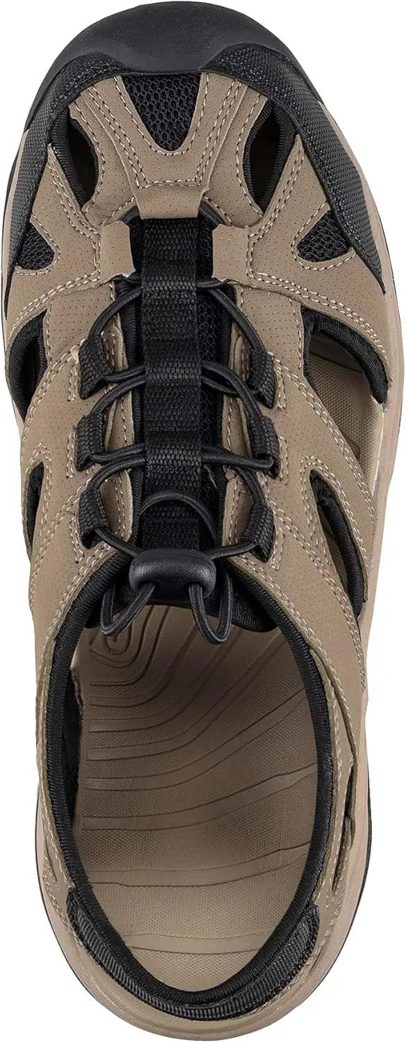 FIEEIF Hiking Sandals for Men Closed Toe Comfortable Sports Breathable Slip Resistance Athletic Sandal Walking Summer Men's Outdoor Shoes