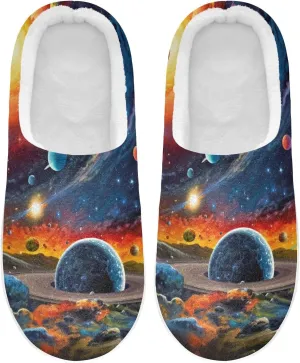 Fire Water Flame Dragon Animal Slippers for Women Men Indoor Slippers Memory Foam Fuzzy Slippers House Shoes for Indoor Outdoor Size 6/7