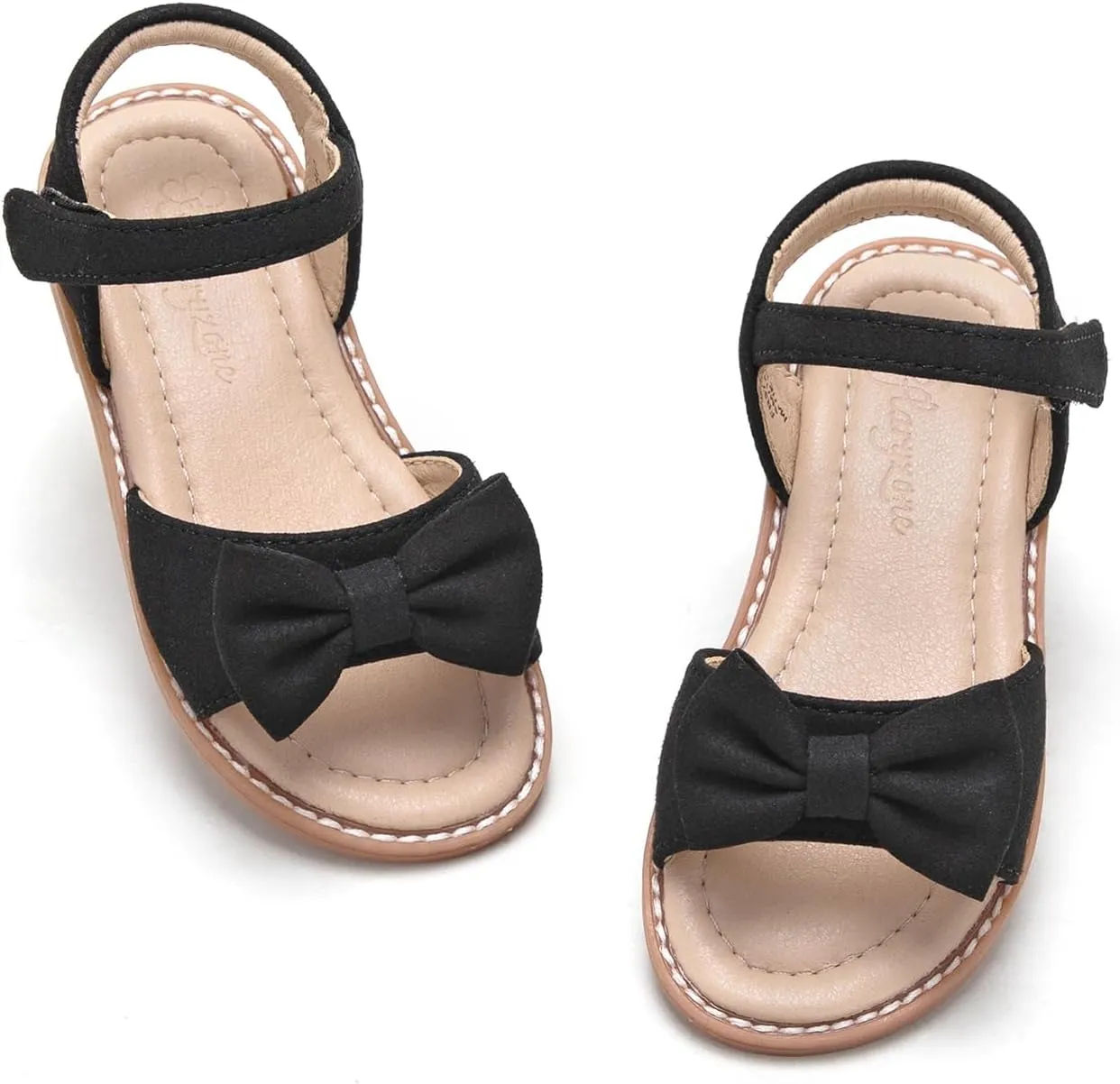 Flaryzone Toddler Little Girls Glitter Flower Open-Toe Flat Dress Sandals Summer Shoes
