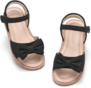 Flaryzone Toddler Little Girls Glitter Flower Open-Toe Flat Dress Sandals Summer Shoes