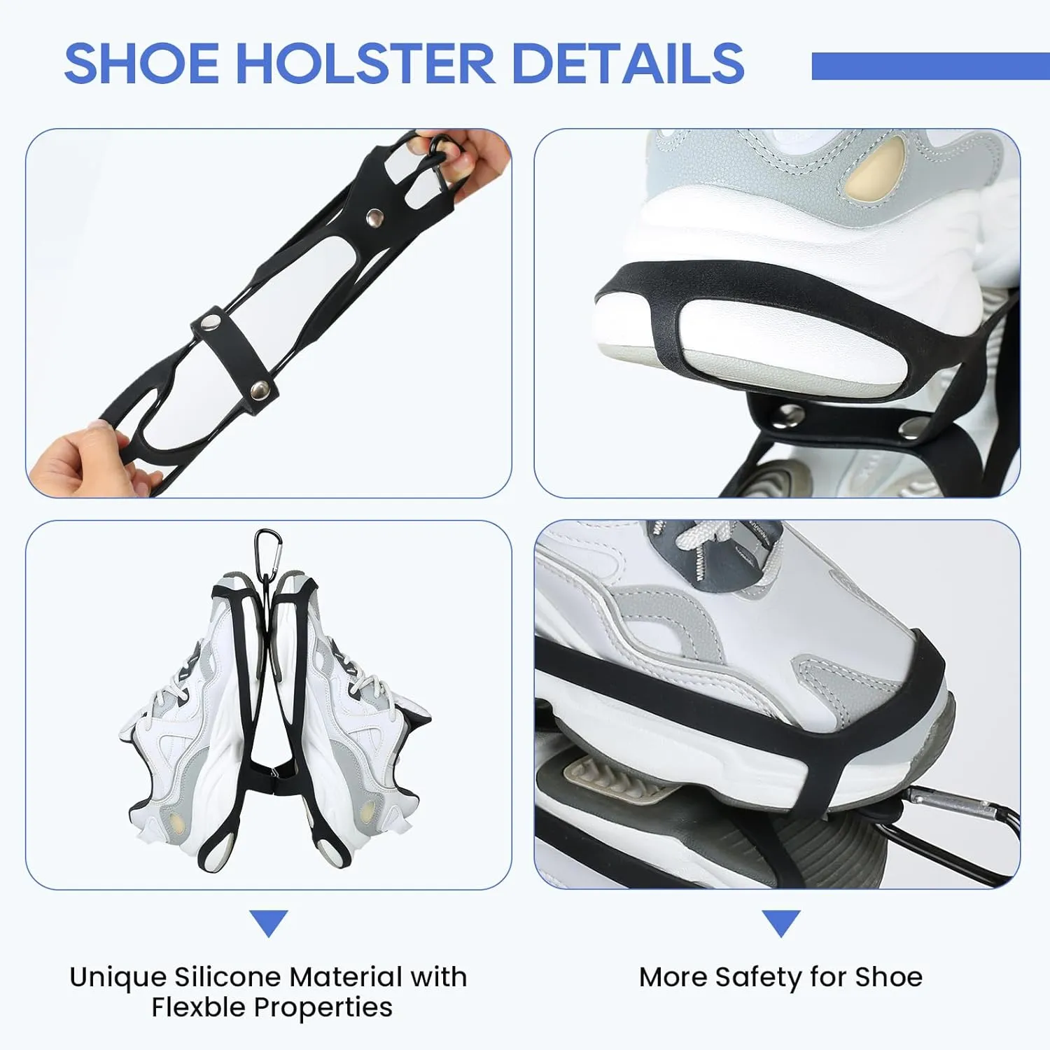 Footwear Clip Sports and Outdoor Climbing Trip,Footwear Clip Sports Accessory,Hang Extra Shoes Cleats Boots or Gear on Your Bag
