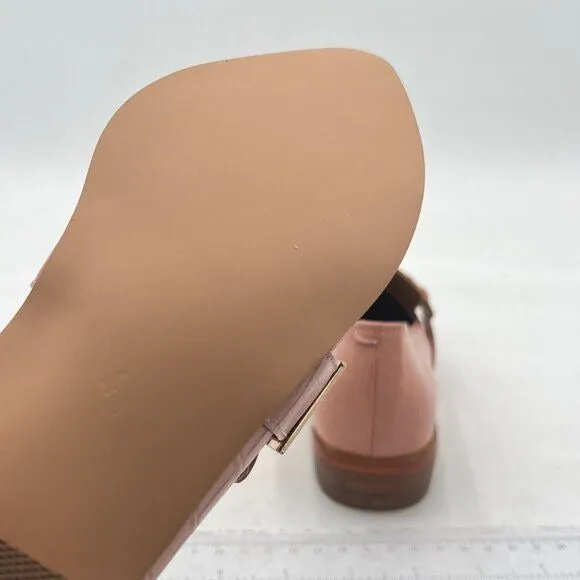 FOWT Nude Pointed Toe Buckle Closed Toe Pump Low Heel Loafer Comfy Dress Shoes