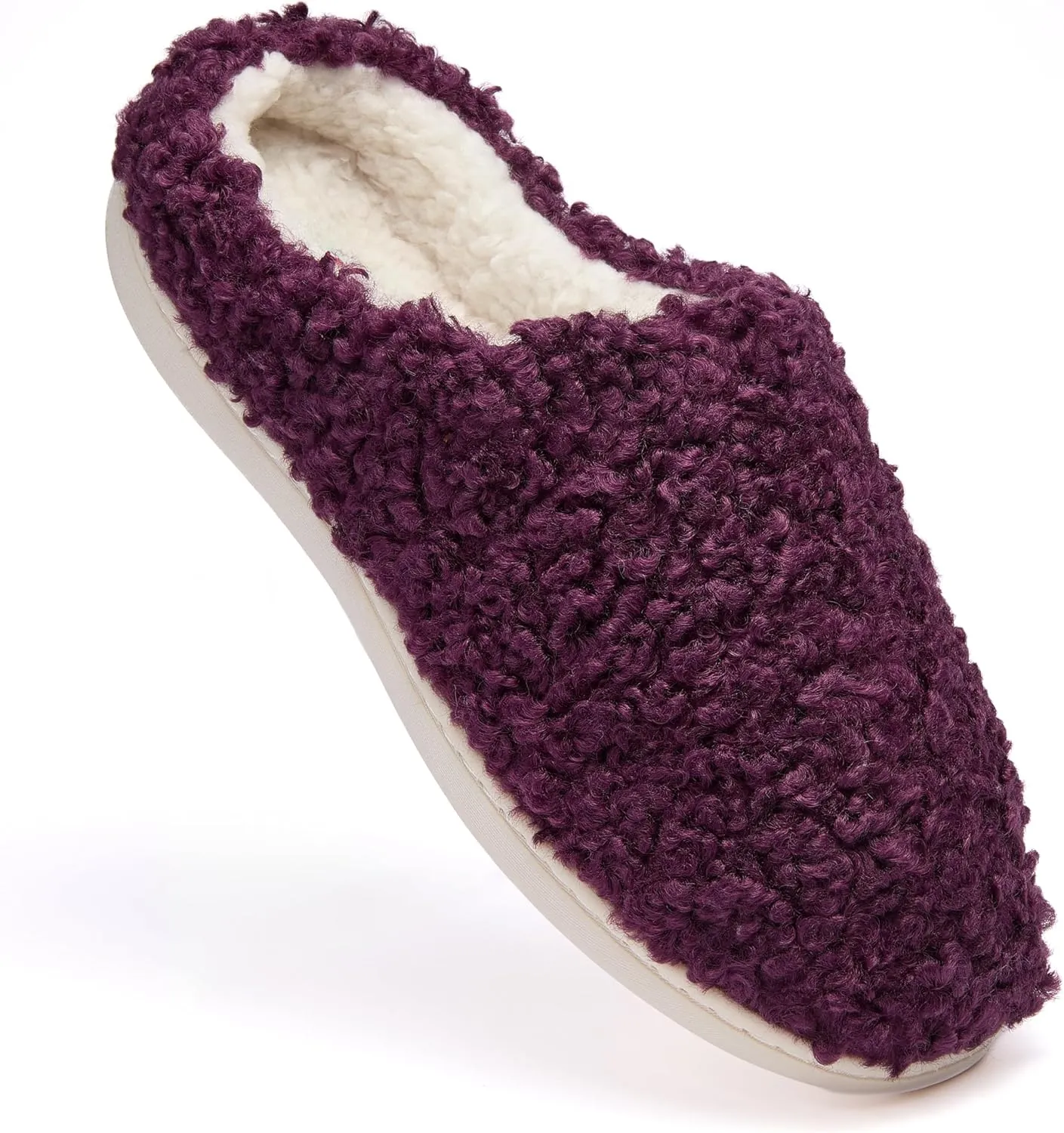 Fruit of the Loom House Slippers For Women, Memory Foam Insole, Indoor Outdoor, Comfy, Berber Loafer