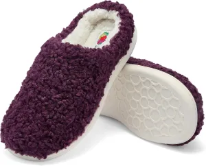 Fruit of the Loom House Slippers For Women, Memory Foam Insole, Indoor Outdoor, Comfy, Berber Loafer