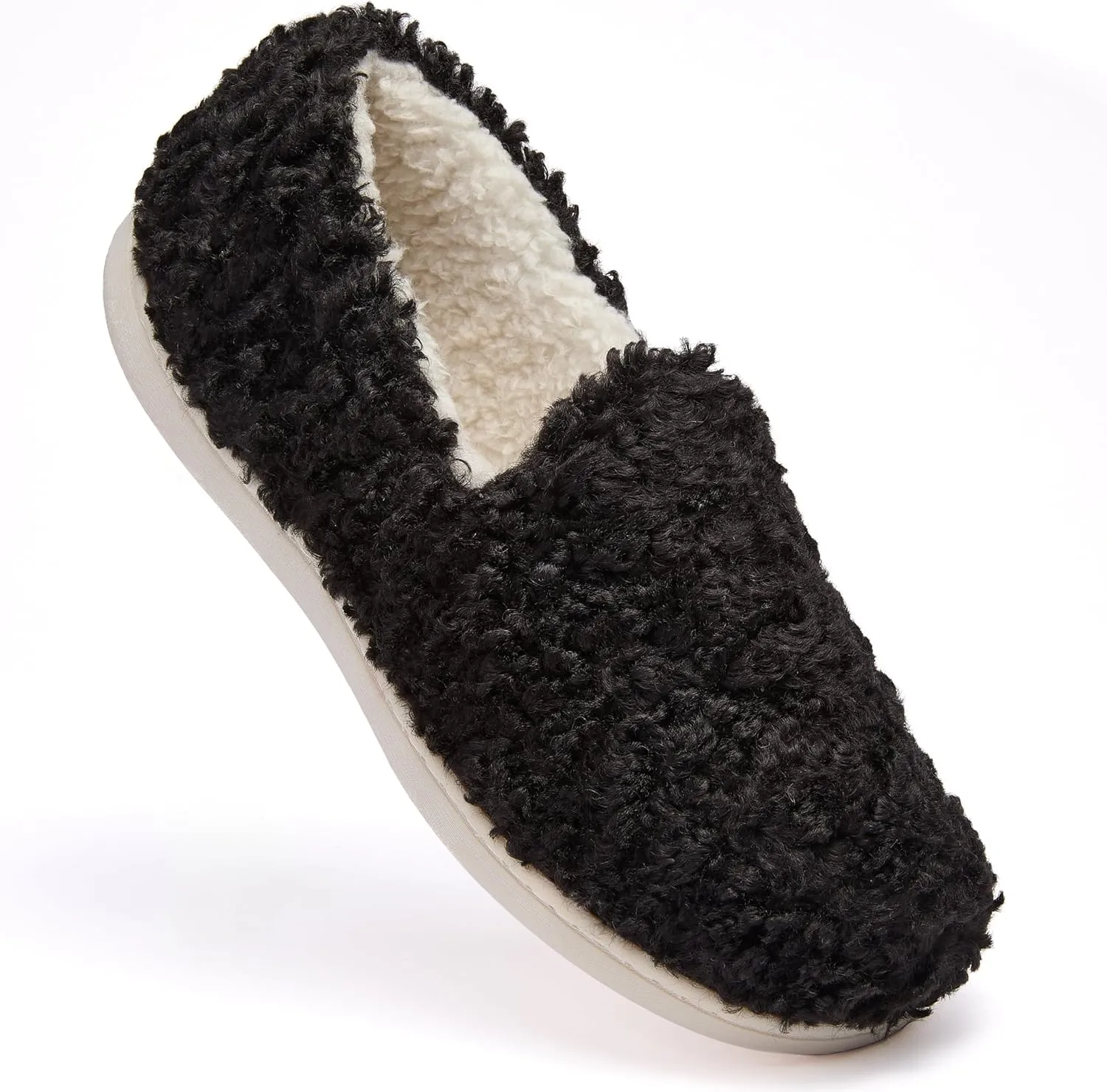 Fruit of the Loom Women's Berber Loafer - Comfy, Memory Foam, Indoor/Outdoor