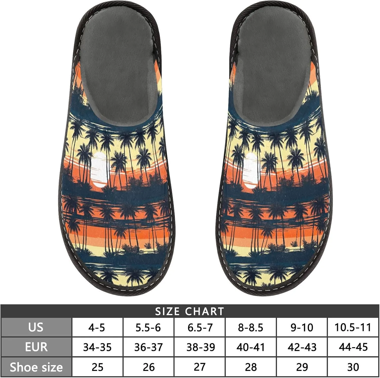 Fuzzy Slippers for Women Men Cozy Memory Foam Scuff Slippers Warm House Shoes Indoor/Outdoor