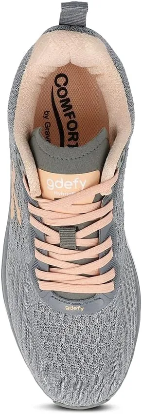 G-DEFY HybridEx Women’s Supportive Running Shoe | VersoShock Technology for Pain Associated with Prolonged Standing or Walking | Arch Support | Diabetic Shoes | Wide Shoes | Free Custom Orthotic