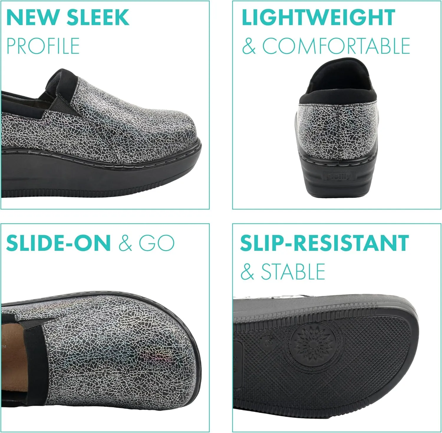 Glolily Women's Comfort Clogs- Professional Lightweight Slip-Resistant Work Shoe with Extra Cushion and Removeable Orthotic Arch Support Footbed for Women