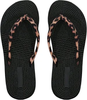 GORGLITTER Women's Cheetah Leopard Flip Flops Comfortable Foam Sandals Summer Beach Thong Flats Slipper