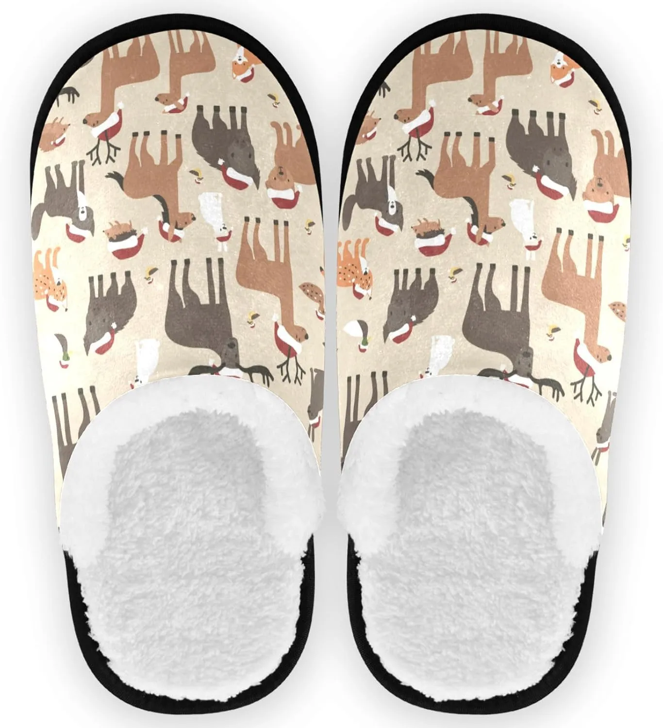 Gredecor Christmas Winter Spa Slippers Monster Truck Cars with Christmas Tree House Home Slipper Shoes for Men Women Memory Foam Non Slip,5-8