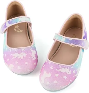 Grils Dress Shoes Rainbow Girl Flat Shoes for Birthday Party School Weeding Cute Toddler Mary Jane Shoes