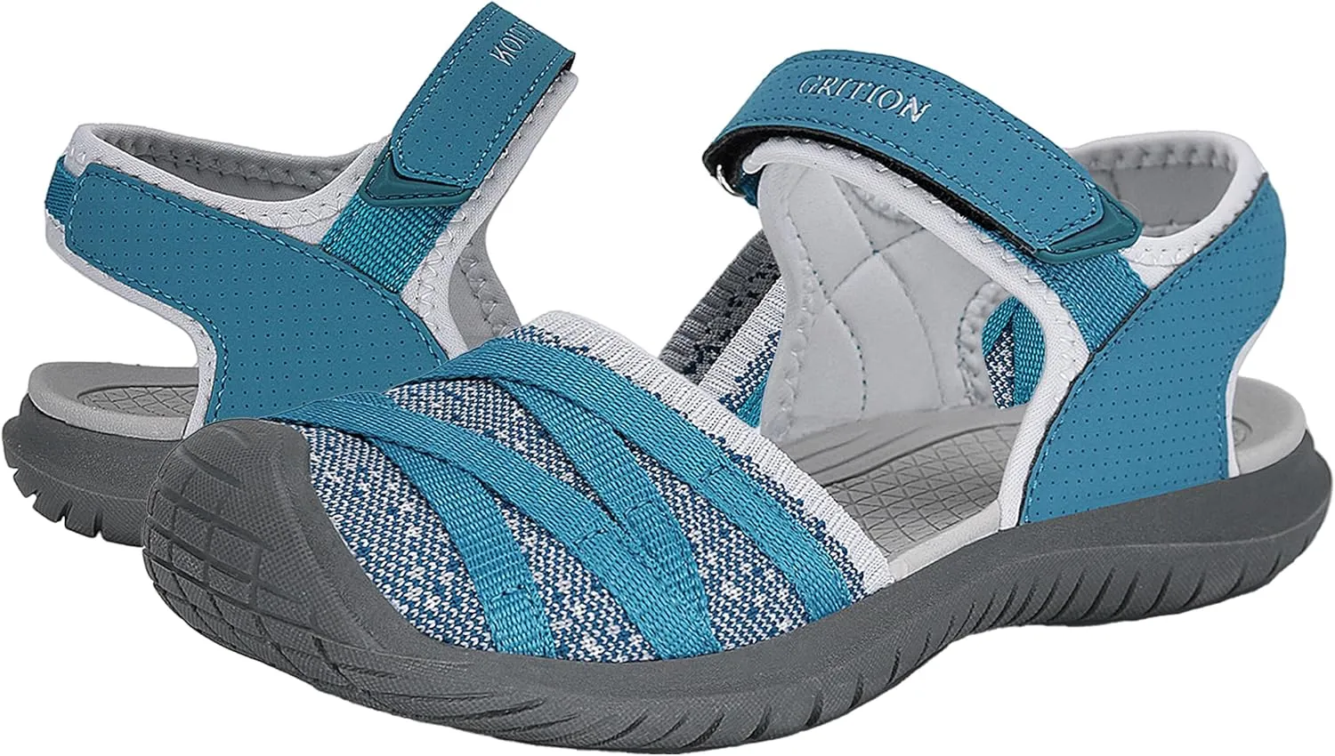 GRITION Hiking Sandals Women Closed Toe, Waterproof Lightweight Adjustable Hiking Athletic Sandals, Breathable For Beach Summer Adventure Comfortable Outdoor Sport