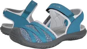 GRITION Hiking Sandals Women Closed Toe, Waterproof Lightweight Adjustable Hiking Athletic Sandals, Breathable For Beach Summer Adventure Comfortable Outdoor Sport