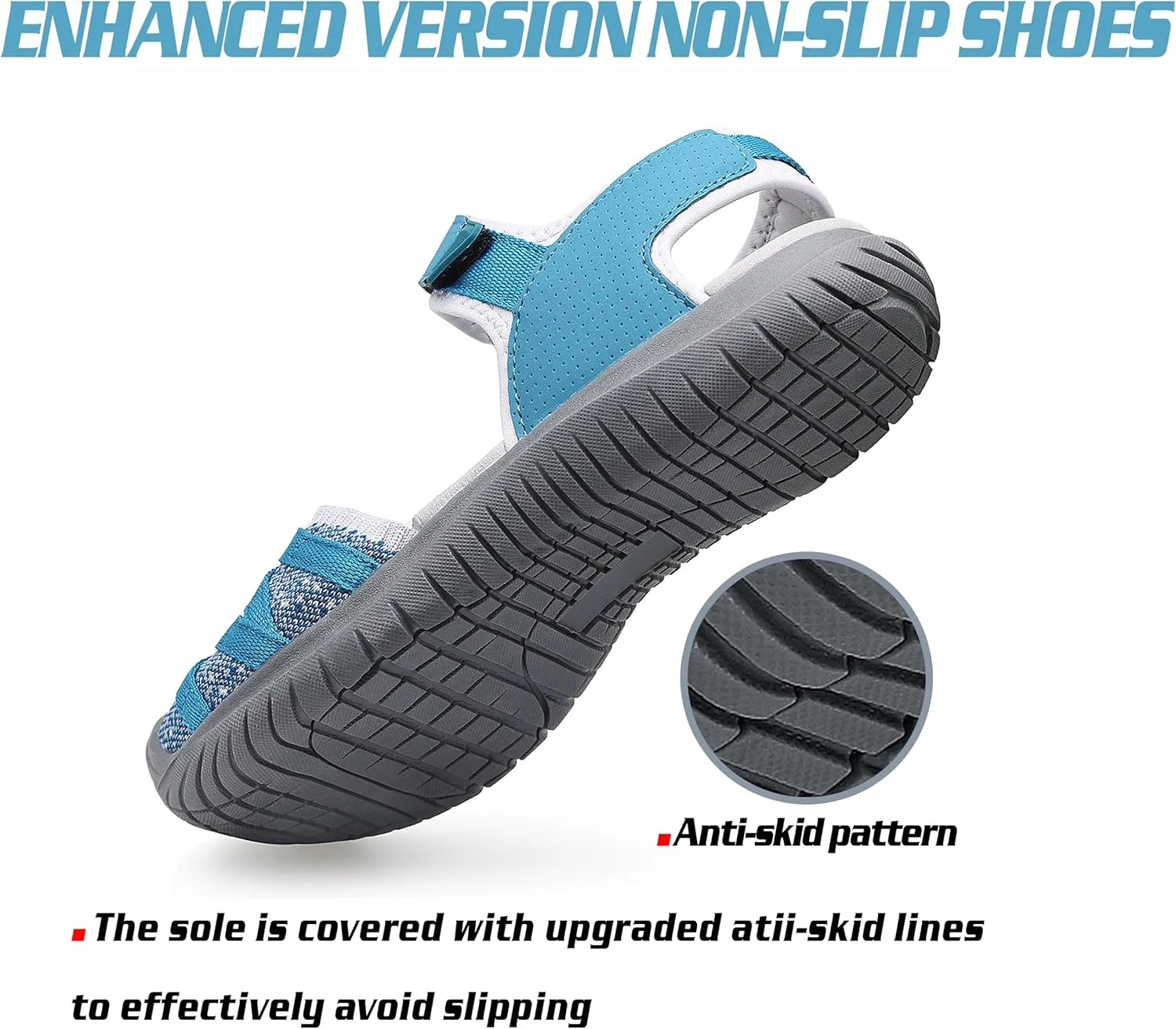 GRITION Hiking Sandals Women Closed Toe, Waterproof Lightweight Adjustable Hiking Athletic Sandals, Breathable For Beach Summer Adventure Comfortable Outdoor Sport