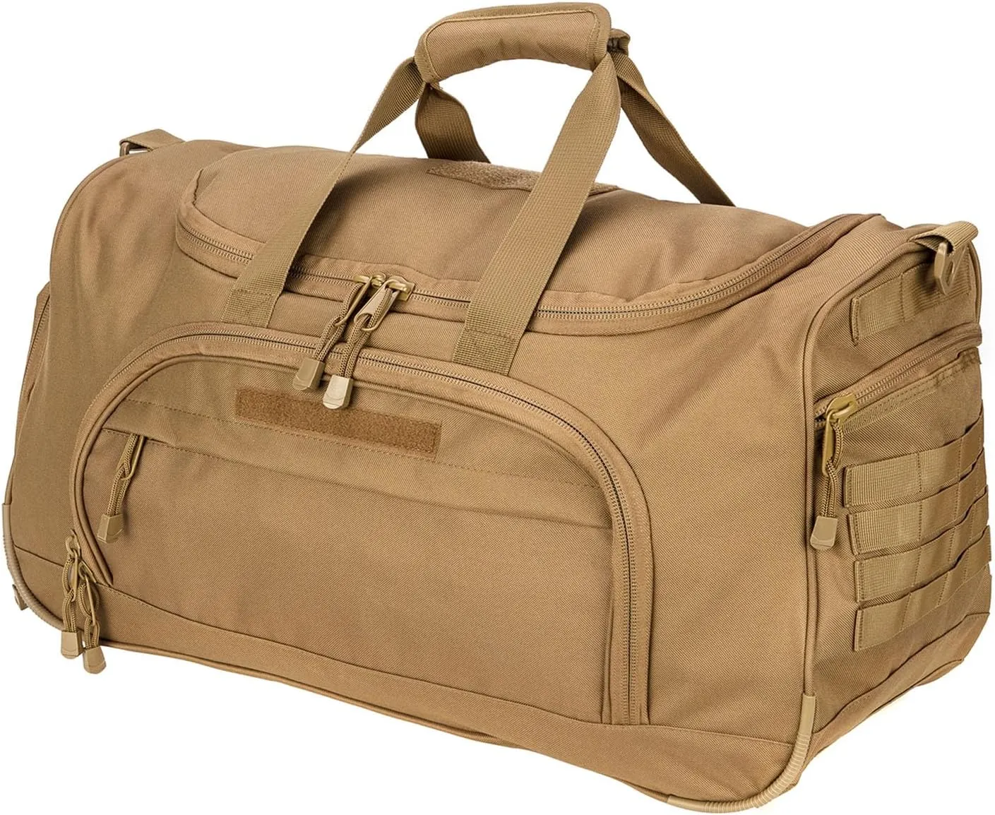 Gym Bag Duffle Bags for Men Women with Shoes Compartment Sport Weekend Travel Overnight Carry On Bag for Tactical Military Travel Work Out Bags (2.0 Tan)