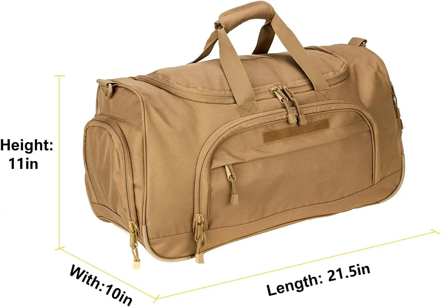 Gym Bag Duffle Bags for Men Women with Shoes Compartment Sport Weekend Travel Overnight Carry On Bag for Tactical Military Travel Work Out Bags (2.0 Tan)